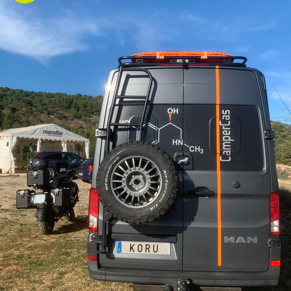 Porte-roue de secours avec échelle pour VW Crafter Koru Soluciones