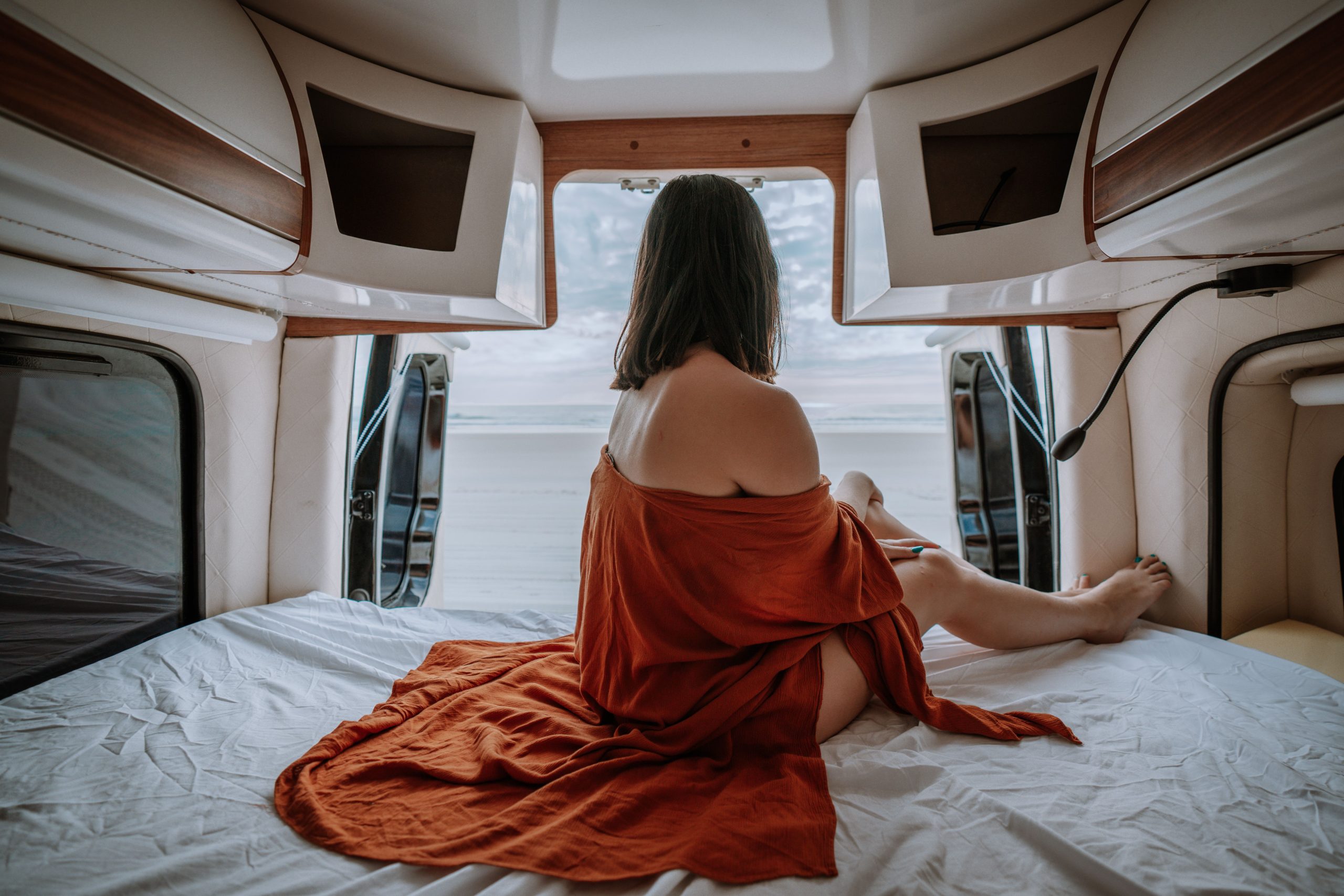 Vue océan depuis un Mercedes Sprinter aménagé